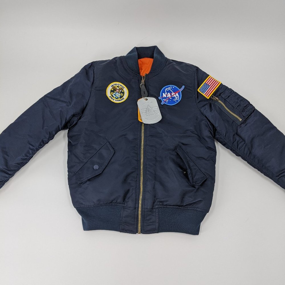 Alpha Industries Boys Nasa MA-1 Bomber Jacket (M)